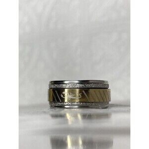 Gold Scorpio Stainless Steel Spindle Band Ring Size 10.5